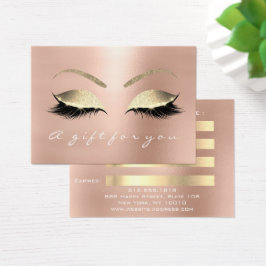 Rosa de certificado de regalo Rubor Gold Lashes Ma