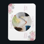 Rosa de Cinnamon guardar la fecha imán boda<br><div class="desc">Boda con temática de color rosa de canela ahorra el imán de fecha con tonos florales claros. este diseño es parte de un tema completo si estás interesado,  por favor visita nuestra tienda o visita nuestras colecciones.</div>