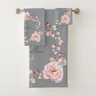 Rosa de color de agua personalizado | Gris