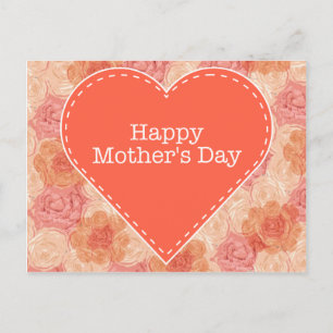 Rosa de color pastel de color pastel con tarjeta d