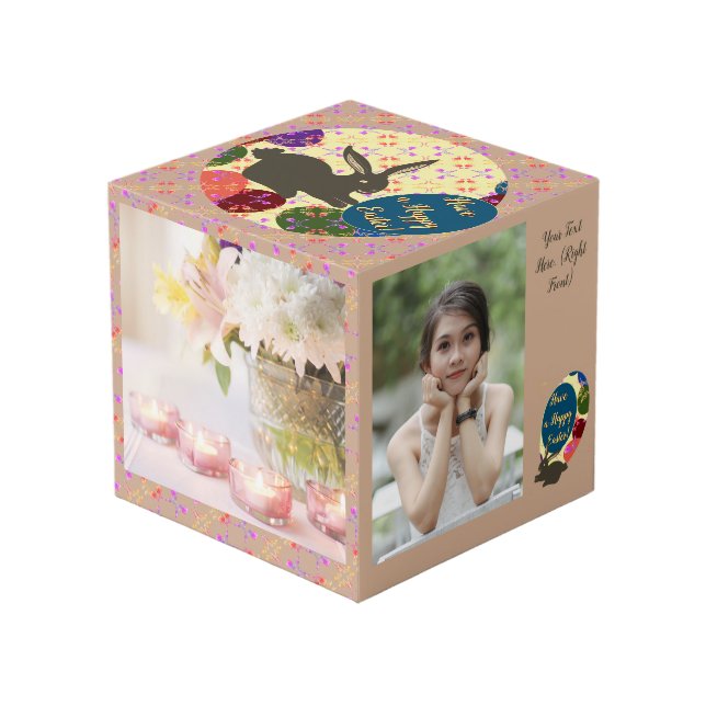 Rosa de conejo de Pascua Foto Cubo (Angulo Anverso)