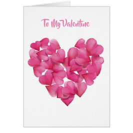 Rosa de corazones pétalos de San Valentín