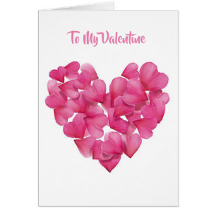 Rosa de corazones pétalos de San Valentín