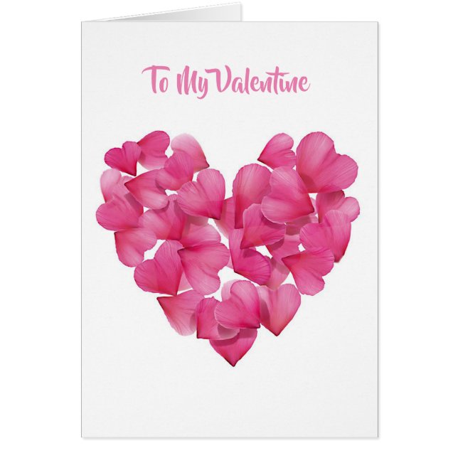 Rosa de corazones pétalos de San Valentín (Frente)