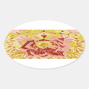 Rosa de cosecha y mariposa - Pegatina