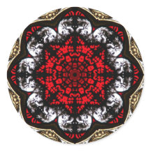 Rosa de cráneo barroco Pegatina