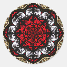 Rosa de cráneo barroco Pegatina