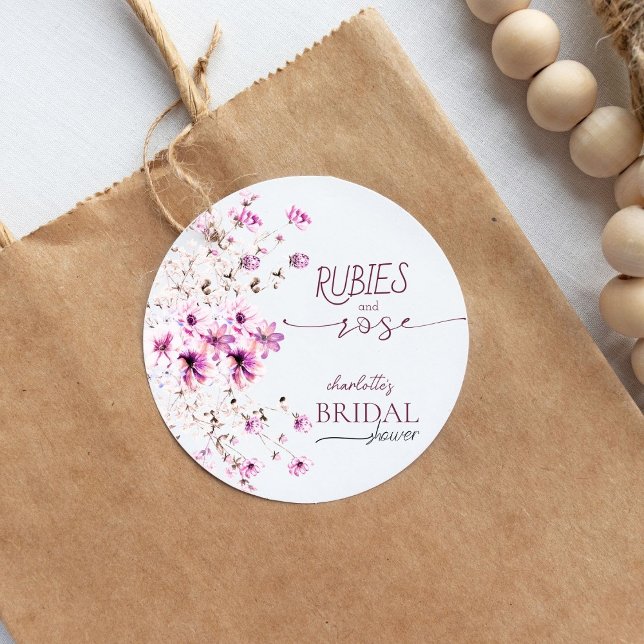 Rosa de flor silvestre moderno Pegatina de ducha d (Subido por el creador)