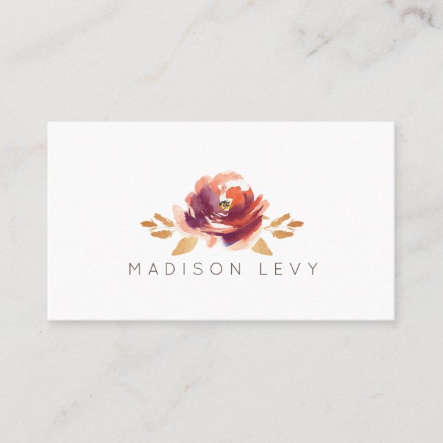Rosa de flores acuáticas Tarjetas empresariales de (Anverso)