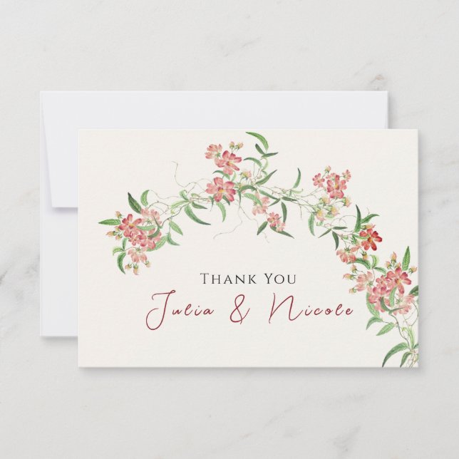 Rosa de flores silvestres rosadas Boda Spring Garl (Anverso)