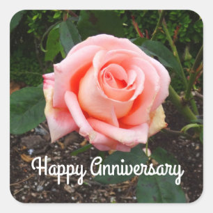 Rosa de folclore de aniversario feliz #1 Pegatinas