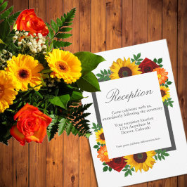 Rosa de girasol de la puesta de sol Recepción de b