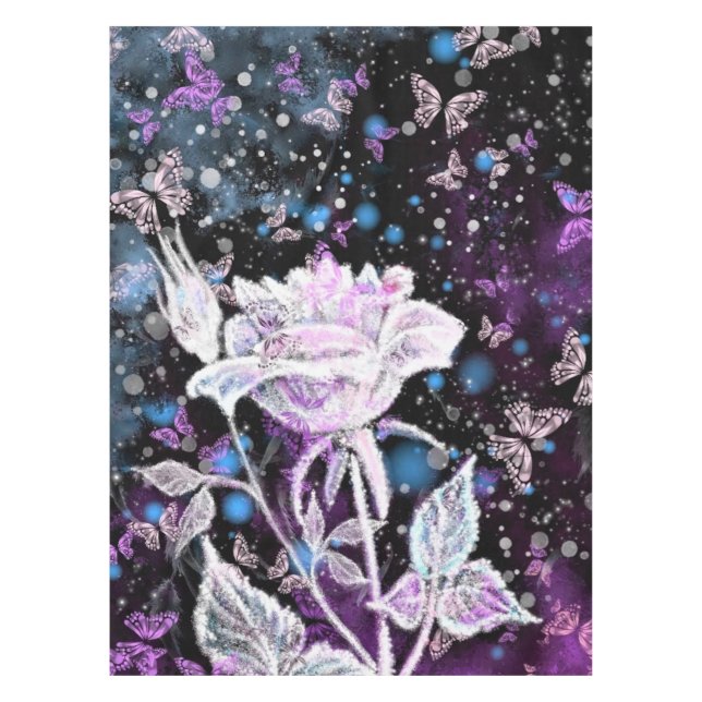 Rosa de invierno y manteles de mariposa (Anverso)