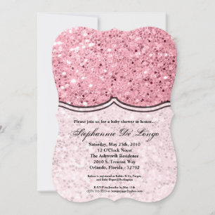 rosa de invitaciones de Baby Shower las 24 horas, 