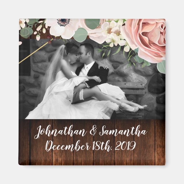 Rosa de Jardín Geométrico de imán fotográfico pers (Frente)