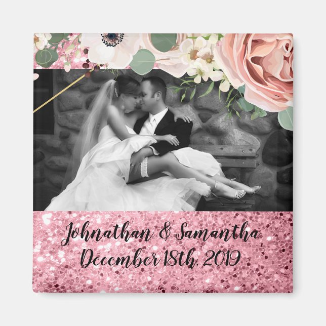 Rosa de Jardín Geométrico de imán fotográfico pers (Frente)