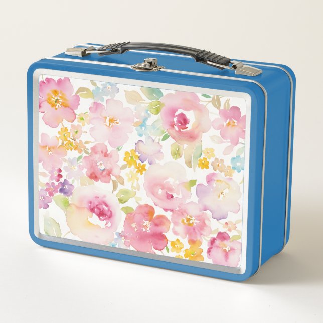 Rosa de la acuarela del pleno verano el | floral (Anverso)