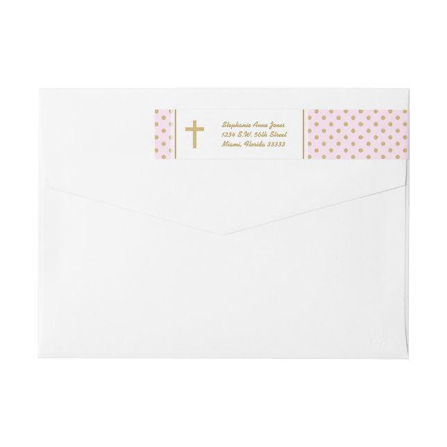 Rosa de la comunidad con puntos de polka dorada (Reverso)