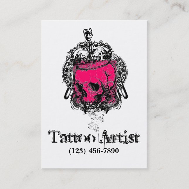Rosa de la corona del cráneo de las tarjetas de (Anverso)