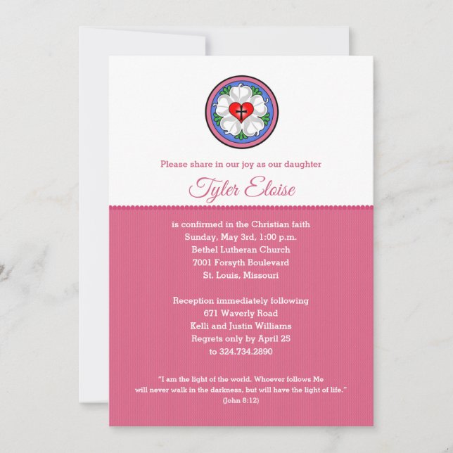 Rosa de la invitación a la sagrada cruz de Rosa de (Anverso)