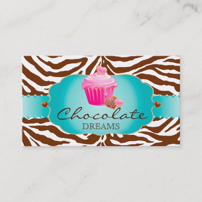 Rosa de la magdalena del chocolate de la tarjeta (Anverso)