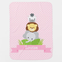 Rosa de la manta del bebé de la selva