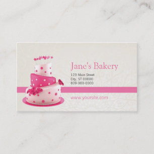 Rosa de la tarjeta de visita de la panadería