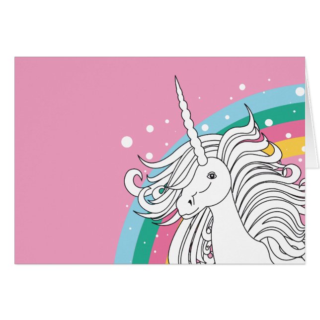 ROSA DE LA TARJETA DEL UNICORNIO (Anverso (Horizontal))