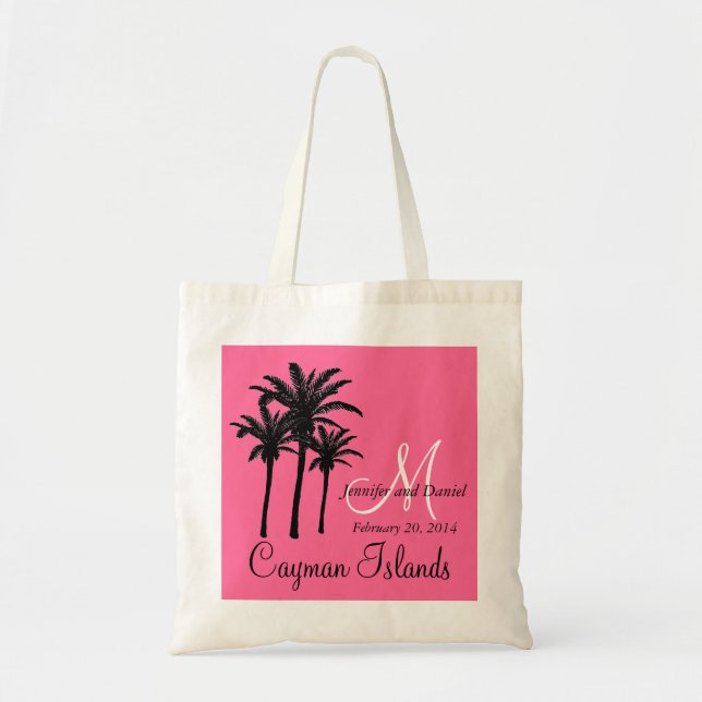 Rosa de las palmeras de las bolsas de asas de la (Frente)