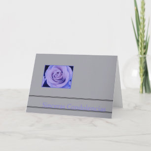 rosa de lavanda en tarjeta de simpatía gris españo