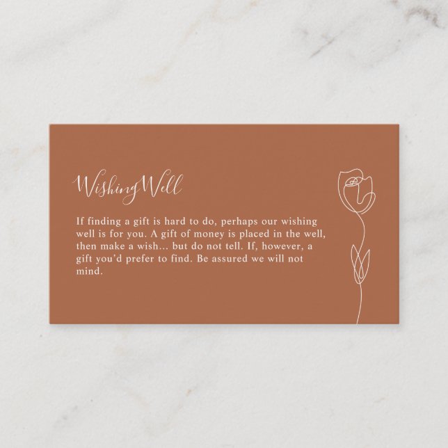 Rosa de línea capilar tarjeta de gabinete de pozo (Anverso)