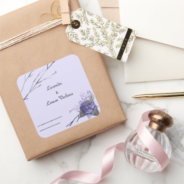 Rosa de mariposa Etiqueta de jabón y velas de lujo (Regalar)