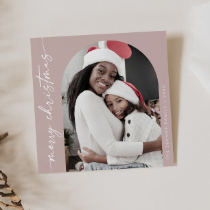 Rosa de Moda Boho Foto Rosa Única Feliz Navidad