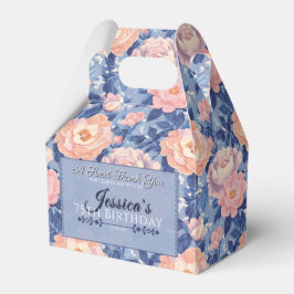 Rosa De moda Caja De Favor De Cumpleaños Para Prim