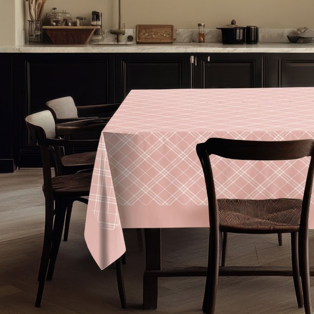 Rosa de moda Estilo de manteles con cuadros de oro (Chic Rose Gold Checkered Tablecloth Style)
