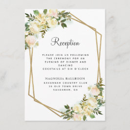 Rosa de moda Floral Boda de oro Recepción Blanco