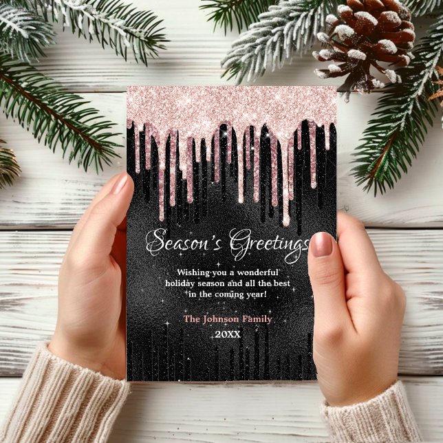 rosa de moda goteo negro de Navidades de año nuevo (Subido por el creador)