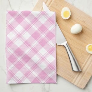 Rosa de moda toalla de cocina rosa y blanca