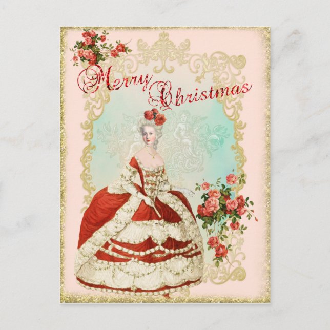 Rosa de Navidades de postales de Marie Antoinette  (Anverso)