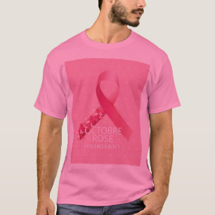 Rosa de octobre de camisetas