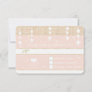 Rosa de oro Boda bajo las estrellas RSVP