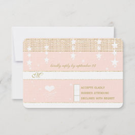 Rosa de oro Boda bajo las estrellas RSVP