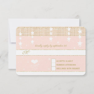 Rosa de oro Boda bajo las estrellas RSVP