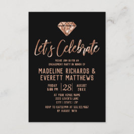 Rosa de oro celebremos la invitación de la fiesta 