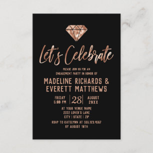 Rosa de oro celebremos la invitación de la fiesta