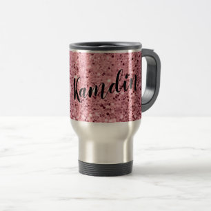 Rosa de oro de 15 onzas de tazas de café personali