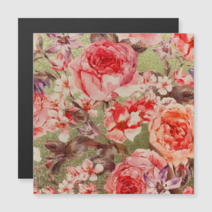 Rosa de oro Floral Bloom Raspberry color de agua r