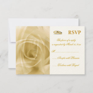 Rosa de oro - RSVP de boda