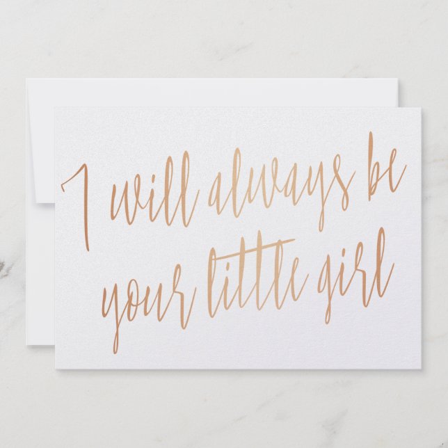 Rosa de oro "Siempre seré tu pequeña chica" (Anverso)