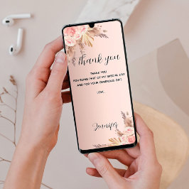 Rosa de pasto de cumpleaños pampas tarjeta de agra